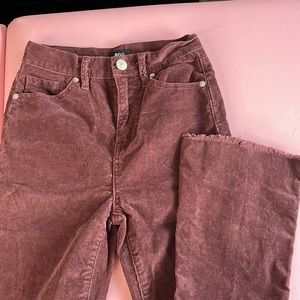 Corduroyed burgundy pants